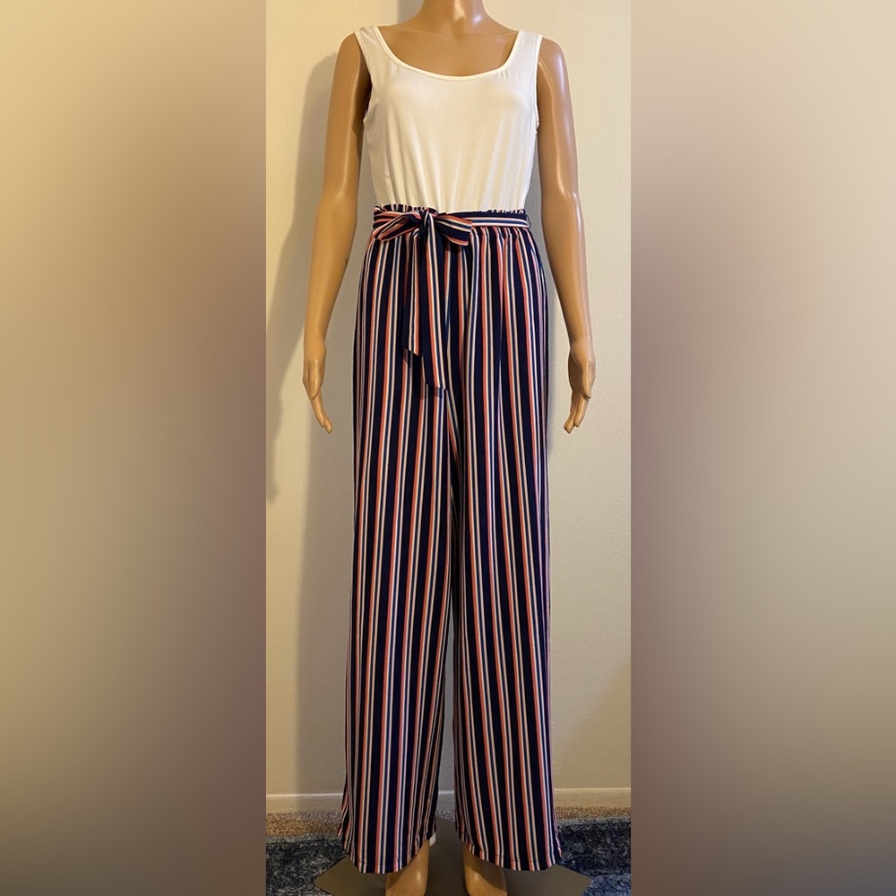 Women As You Wish Sleeveless w/ Tie At Waist Jumpsuit
